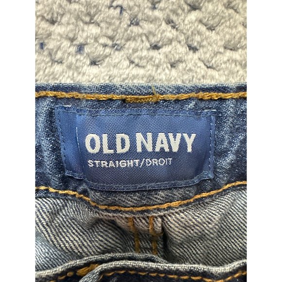 Old Navy Jeans Youth 16 Regular Dark Wash Denim Straight Leg Adjustable Waist - Picture 5 of 7